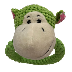 Plush Animal Head Rope Toys