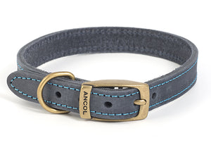 Timberwolf Leather Collar Blue