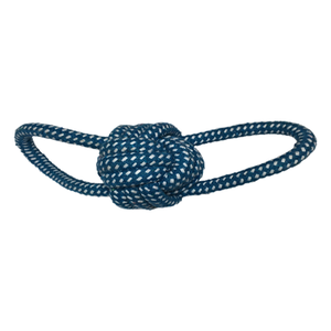 Cotton Rope Ball Double Ended Loop M/L Dogs
