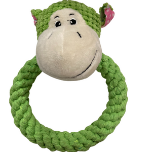 Plush Animal Head Rope Toys