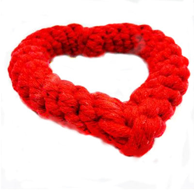 Love Heart Rope Dog Toy