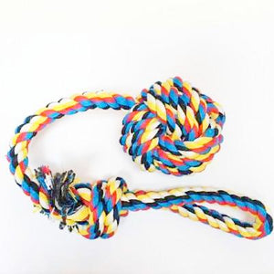 Single Loop Rope Ball M/L Dogs